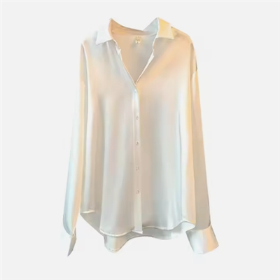 ठोस 100% रेशम शर्ट